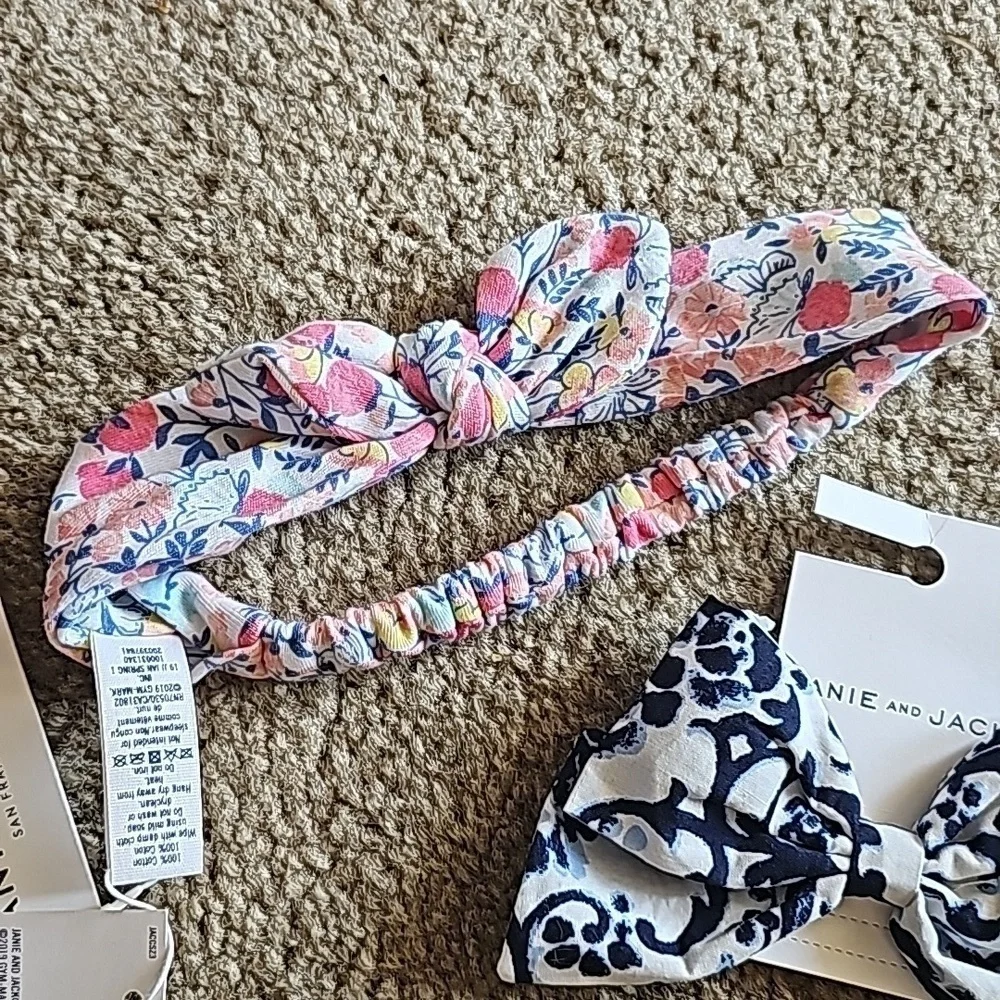 Janie and Jack Girls Bow and Headband Bundle